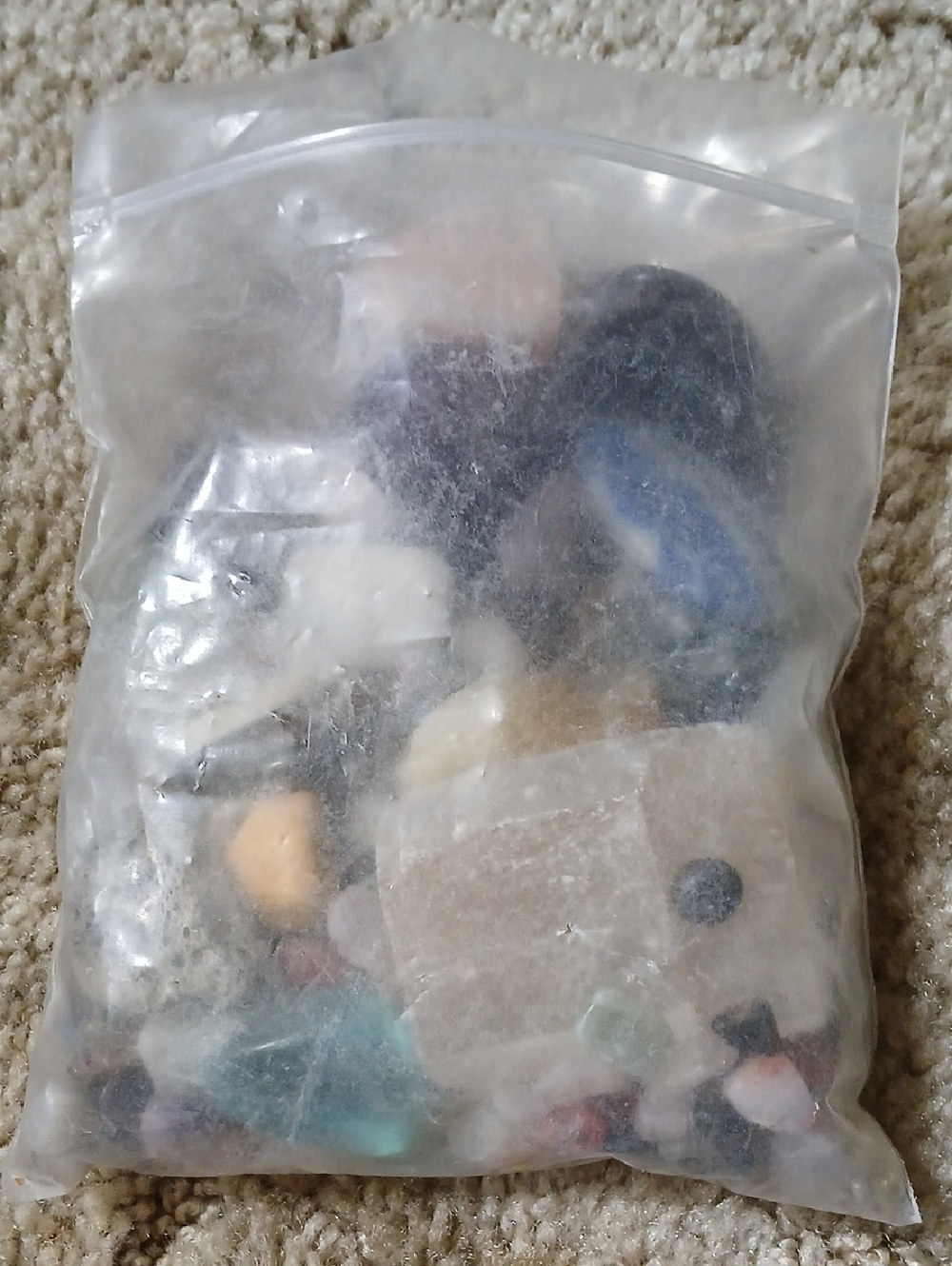 Assorted Mix Of Crystals in Clear Zip Bag - Mixed Colors